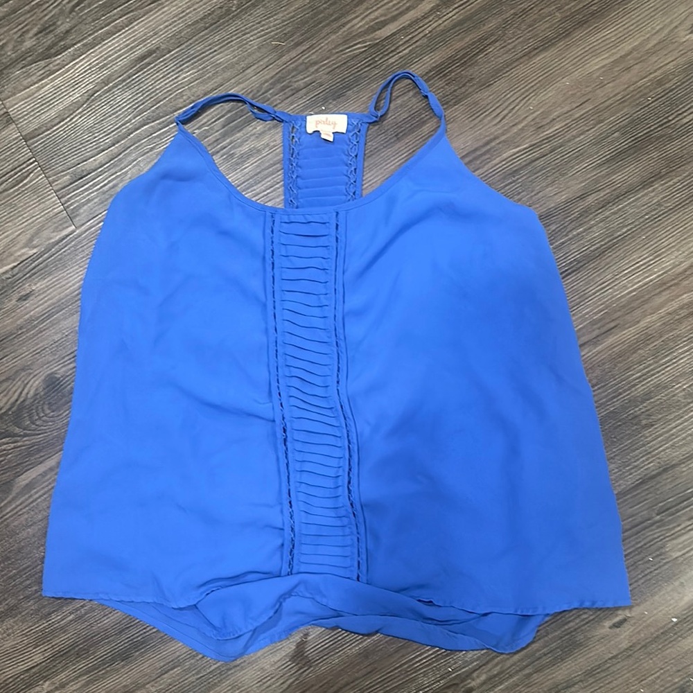 Anthropologie Pixley Sleeveless Top with Pleated Detail L